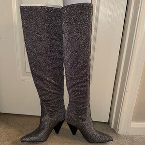 Glittering Knee-High Boots - Size 6.5
